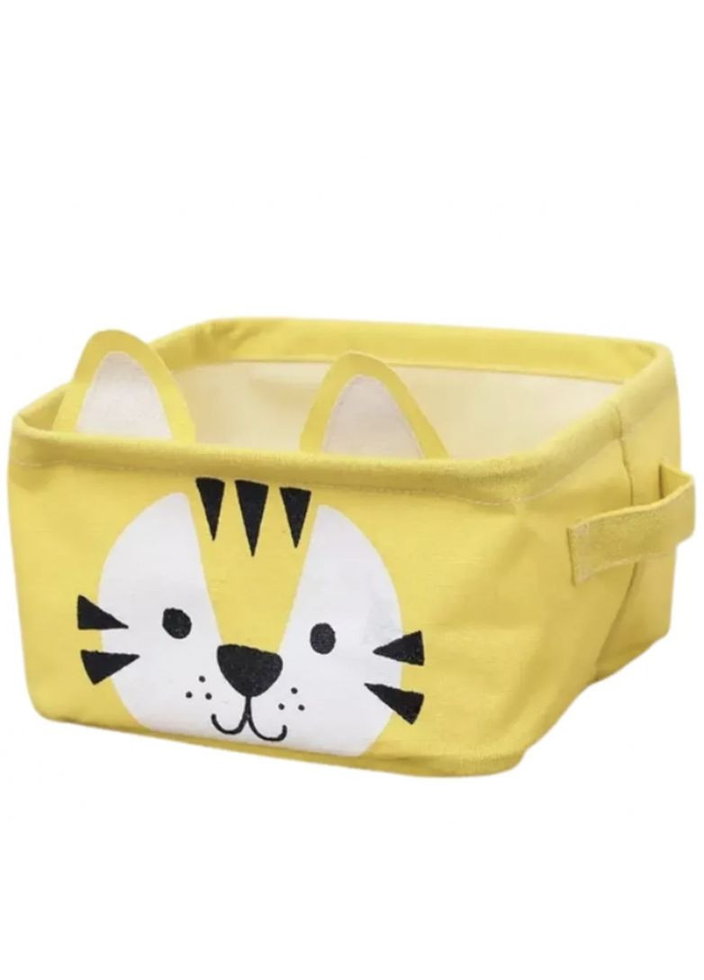Корзина для іграшок Тигрюля жовта холстова для білизни та дрібниць органайзер для дому ProDobro (365442300)