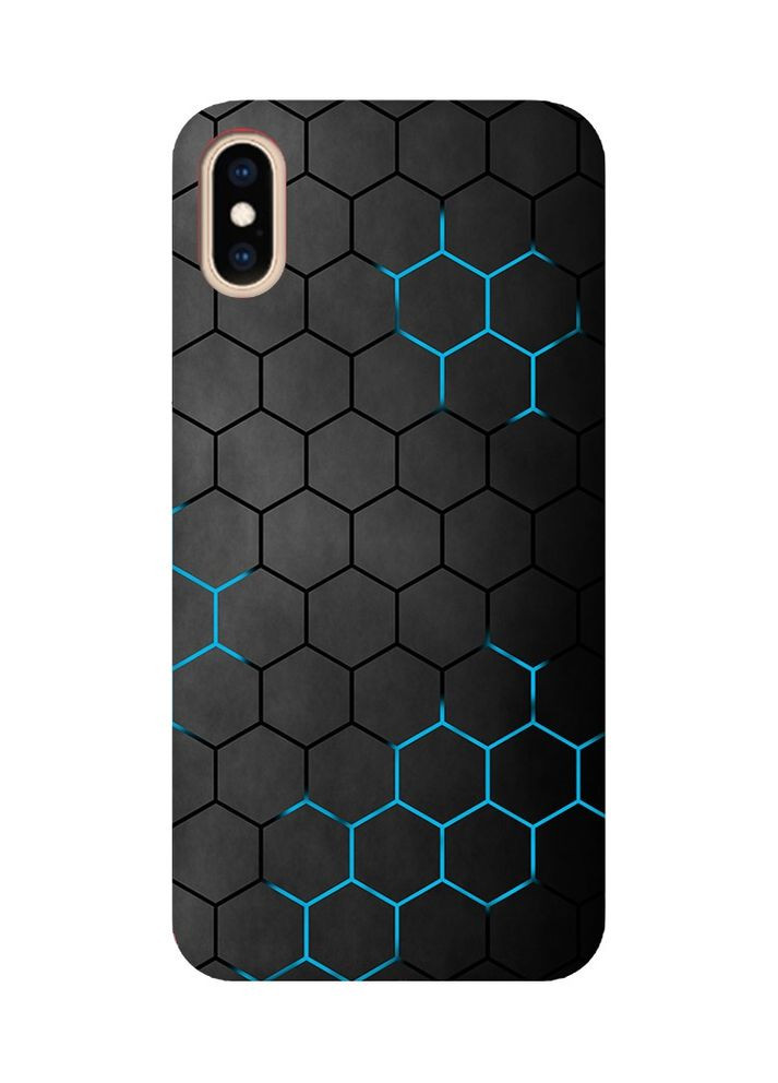 Матовый чехол с красными боками на iPhone XS MAX:: Фон Соты (принт 359) Creative (355392757)