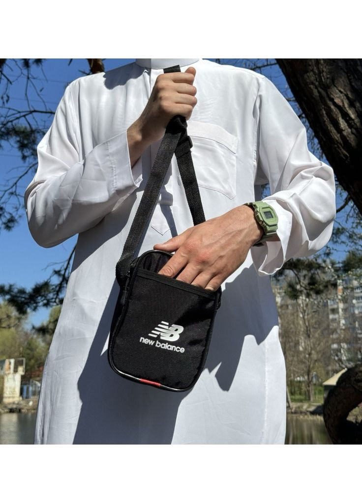 Чорна сумка чоловіча через плече - мінімалізм і зручність No Brand (365762075)