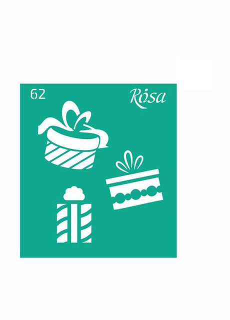 Трафарет многоразовый самоклеющийся № 62 Новый Год 9 х 10 см (3625162) Rosa (342121657)