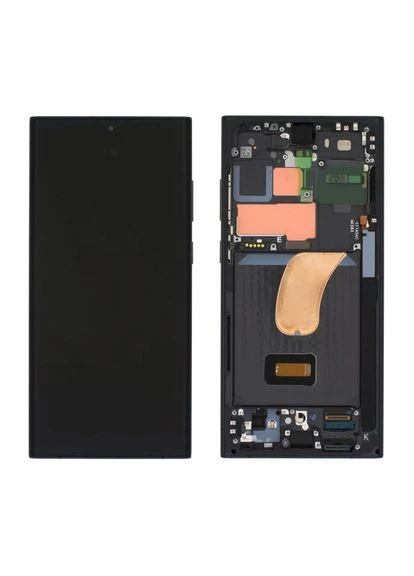 Дисплей SM- S918 Galaxy S23 Ultra 5G (2023) в зборі з сенсором та рамкою Phantom Black service orig Samsung (400065871)