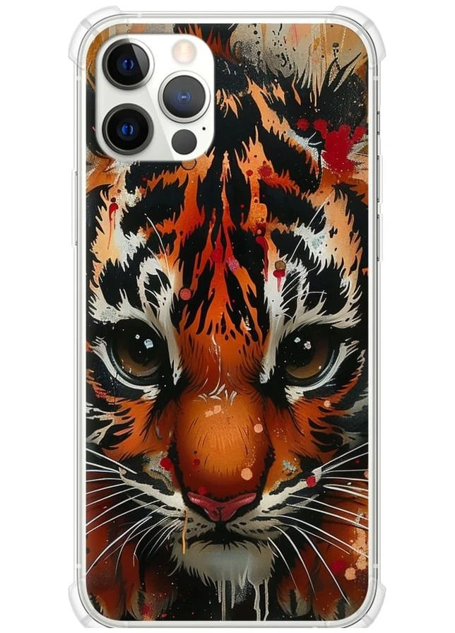 Силіконовий протиударний с посиленими кутами чохол 'Mini tiger' для Endorphone Apple iPhone 12 Pro (285770369)