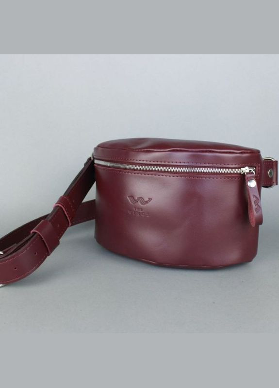 Поясная сумка женская кожаная через плечо бордовая The Wings (302007309)