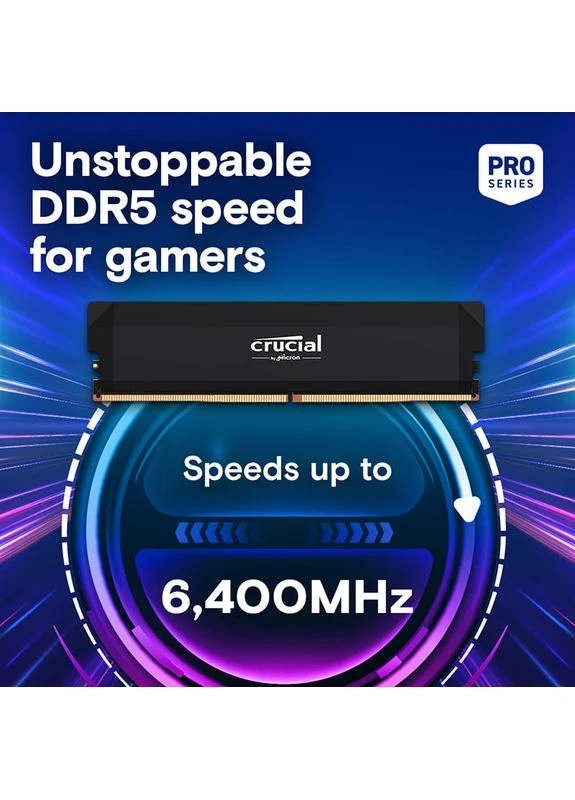 Набір 64GB 6400MHz PRO Overclocking Black (CP2K32G64C40U5B) Crucial (391820312)
