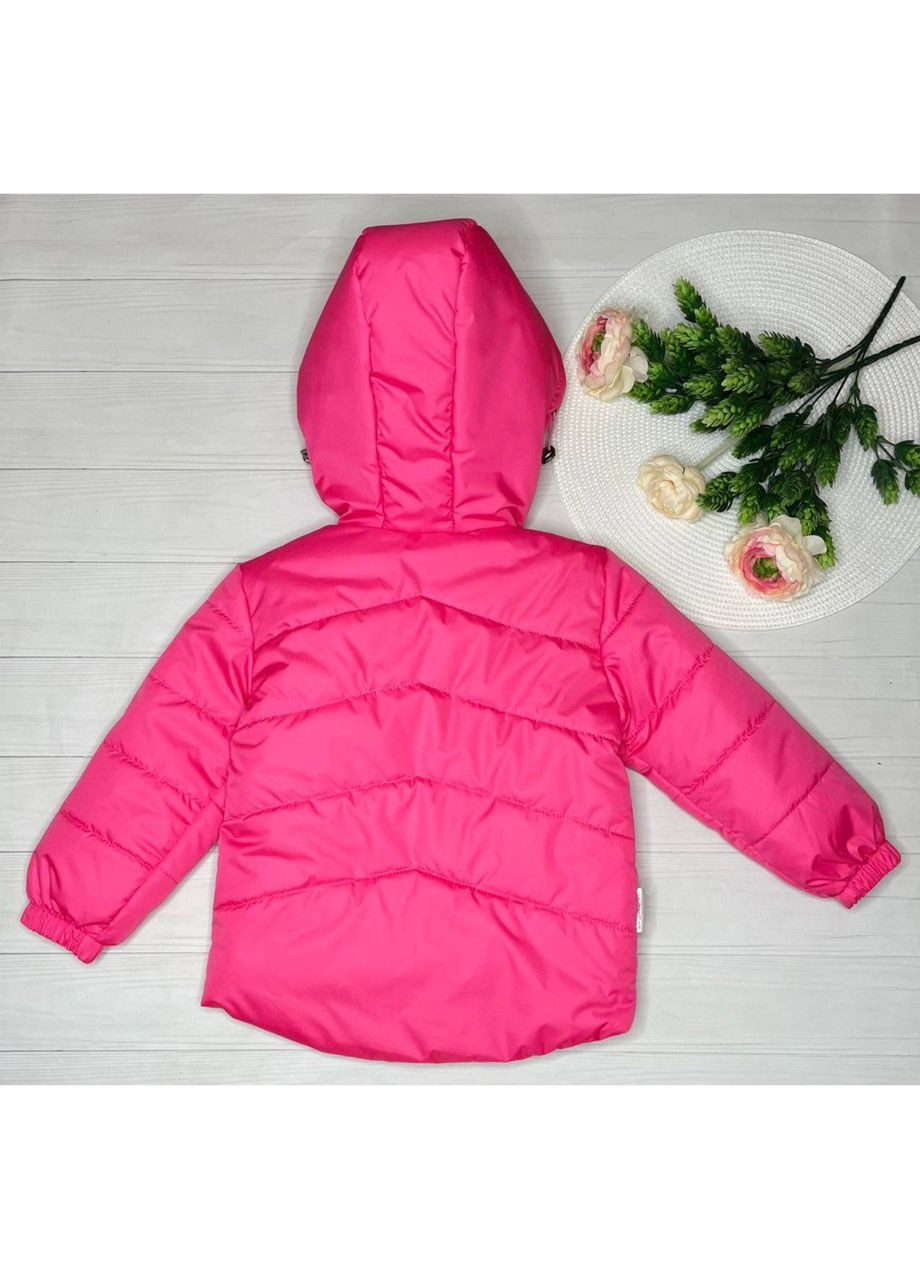 Малиновая демисезонная куртка с накладными карманами девственниц. м*ятная плащевка/х/б/синтепон 23052 Модняшки