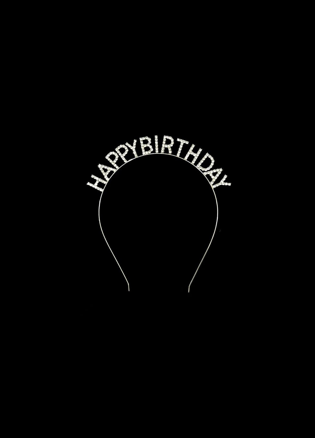 Обруч happy birthday зі стразами з днем народження One Size (12-68) No Brand (323660643)