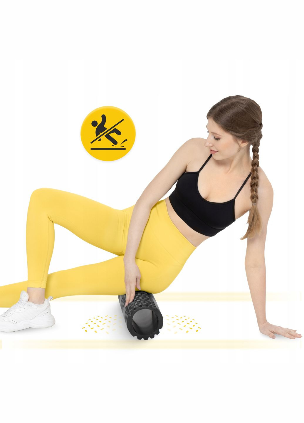 Массажный ролик 45 x 13.5 см (валик, роллер) Black () 4FIZJO P-5907739310545 (341528807)