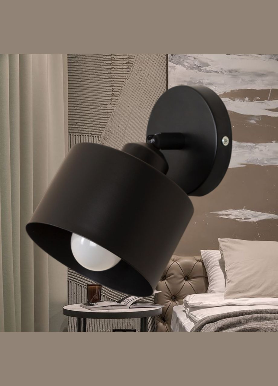 Черная бра лофт "Black" (52-W187F1-1 BK) No Brand (370070860)
