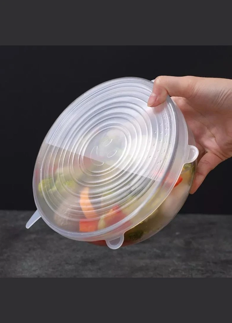 Силіконові універсальні кришки Silicon Cap 6 шт./Кришки для посуду A-Plus (304422108)