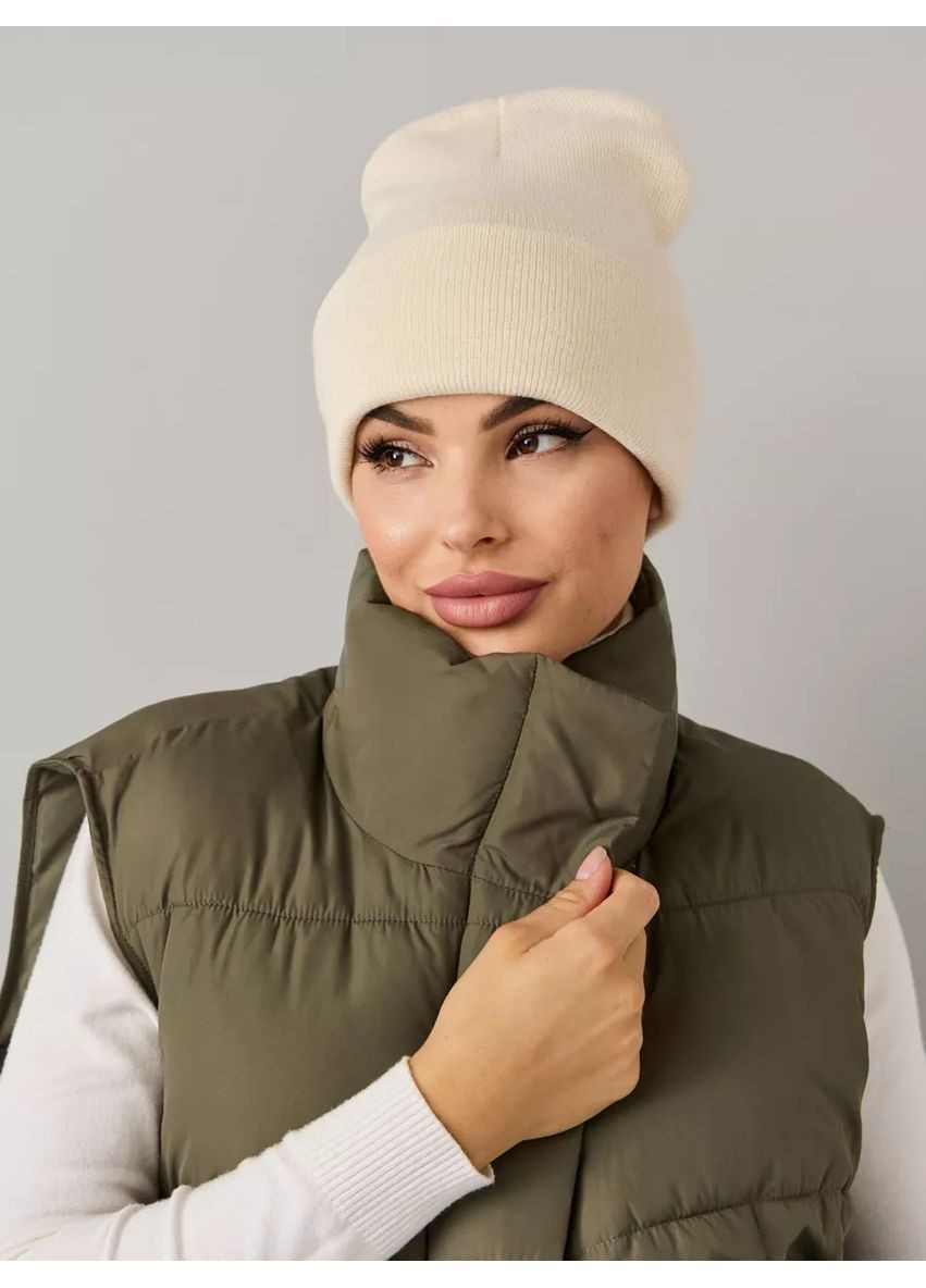 Молодіжна двошарова шапка біні лонг No Brand Шапка біні лонг лопата (362411528)