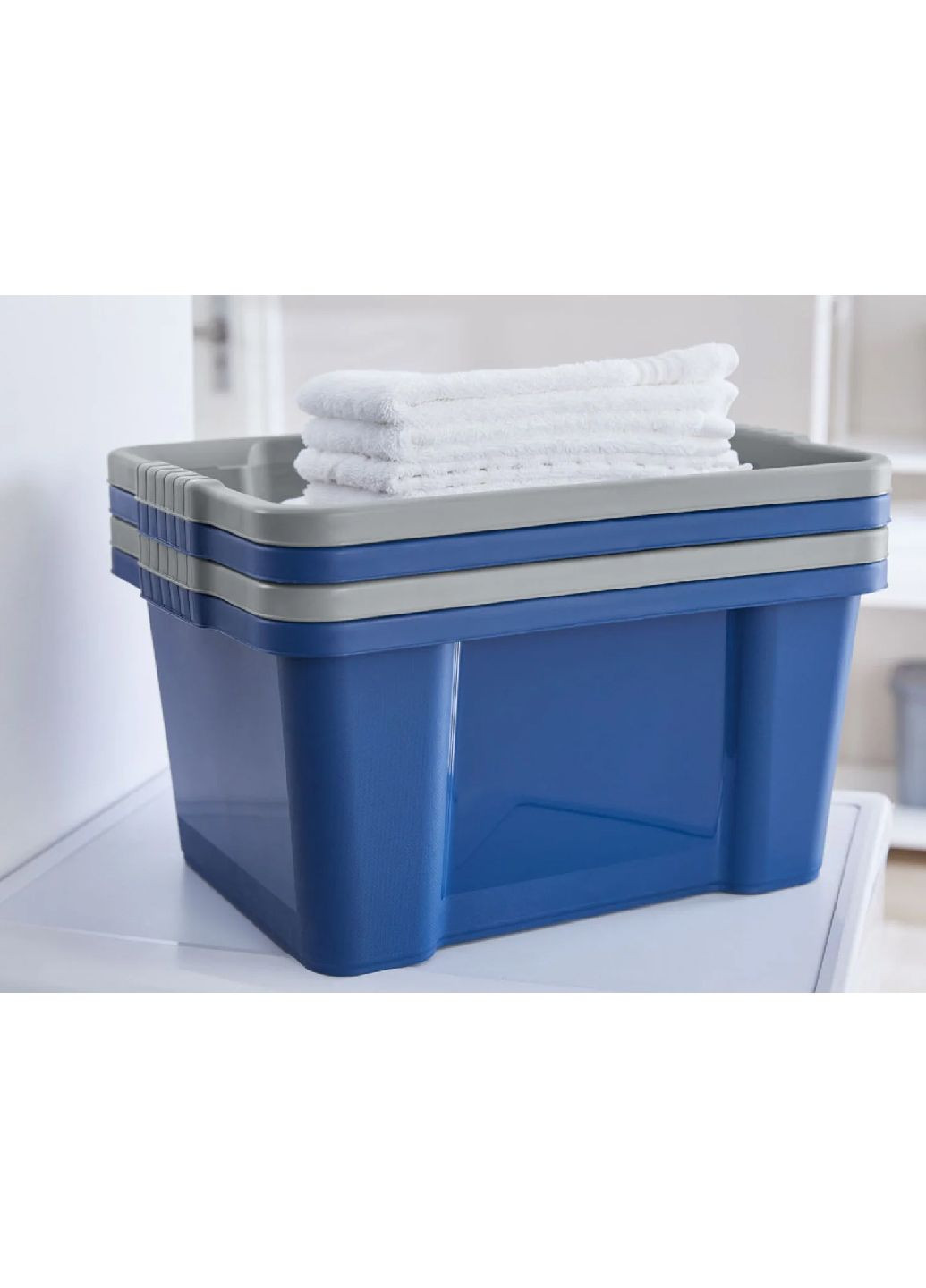 Ящик органайзер пластиковий для зберігання синій Lidl Livarno home (293970296)
