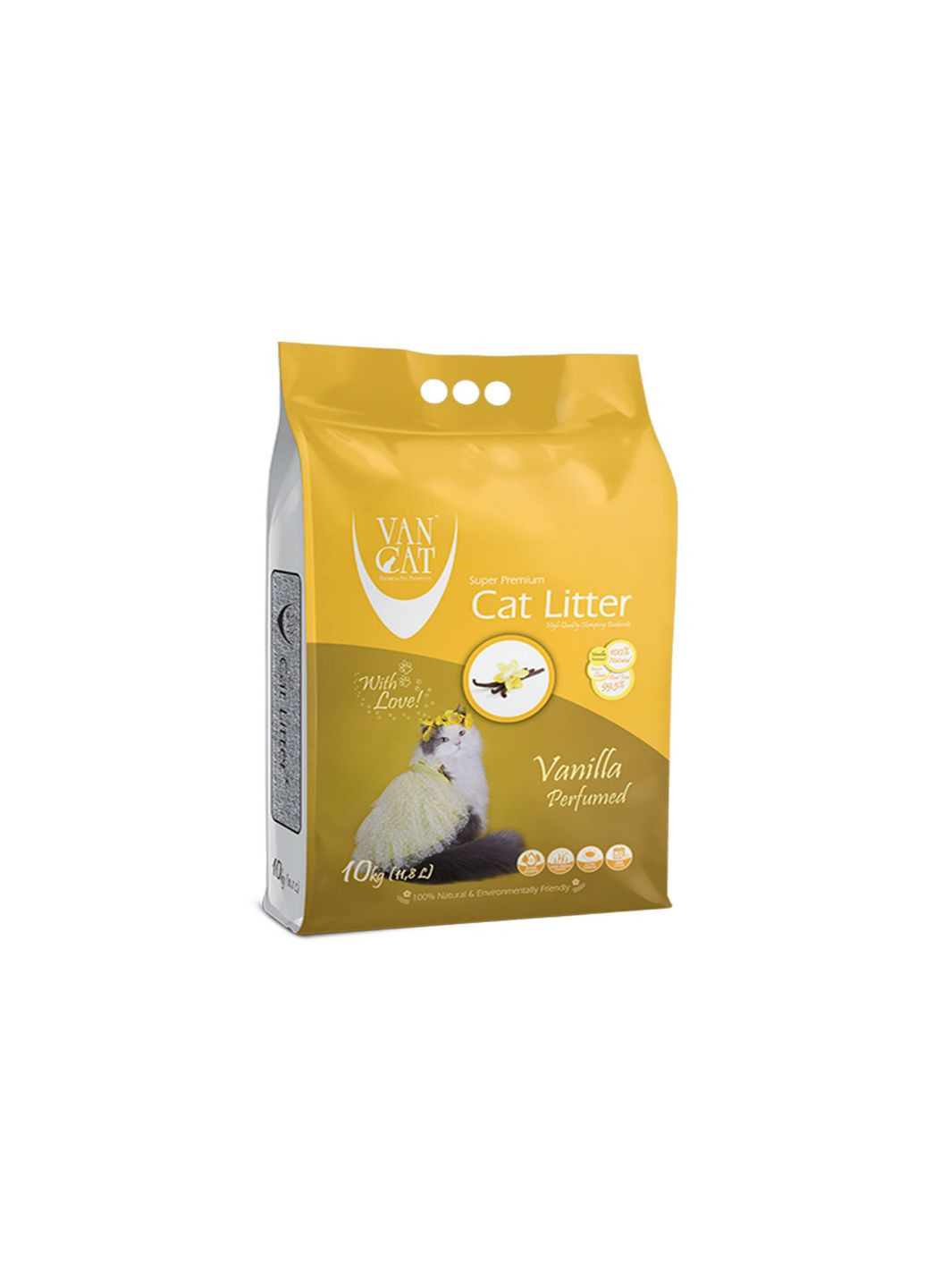 Бентонітовий наповнювач для котів Vanilla (0.62.25 мм) Ван Кет Аромат Ваніль 10 кг (114474) Van Cat (278309290)
