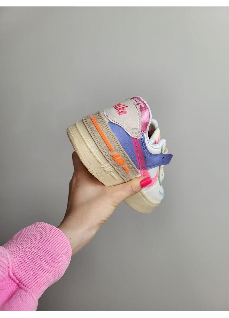КРОССОВКИ ЖЕНСКИЕ NIKE AIR FORCE SHADOW PINK НАЙК АИР ФОРС 1 ПРЕМИУМ No Brand розовые демисезоны (367175556)
