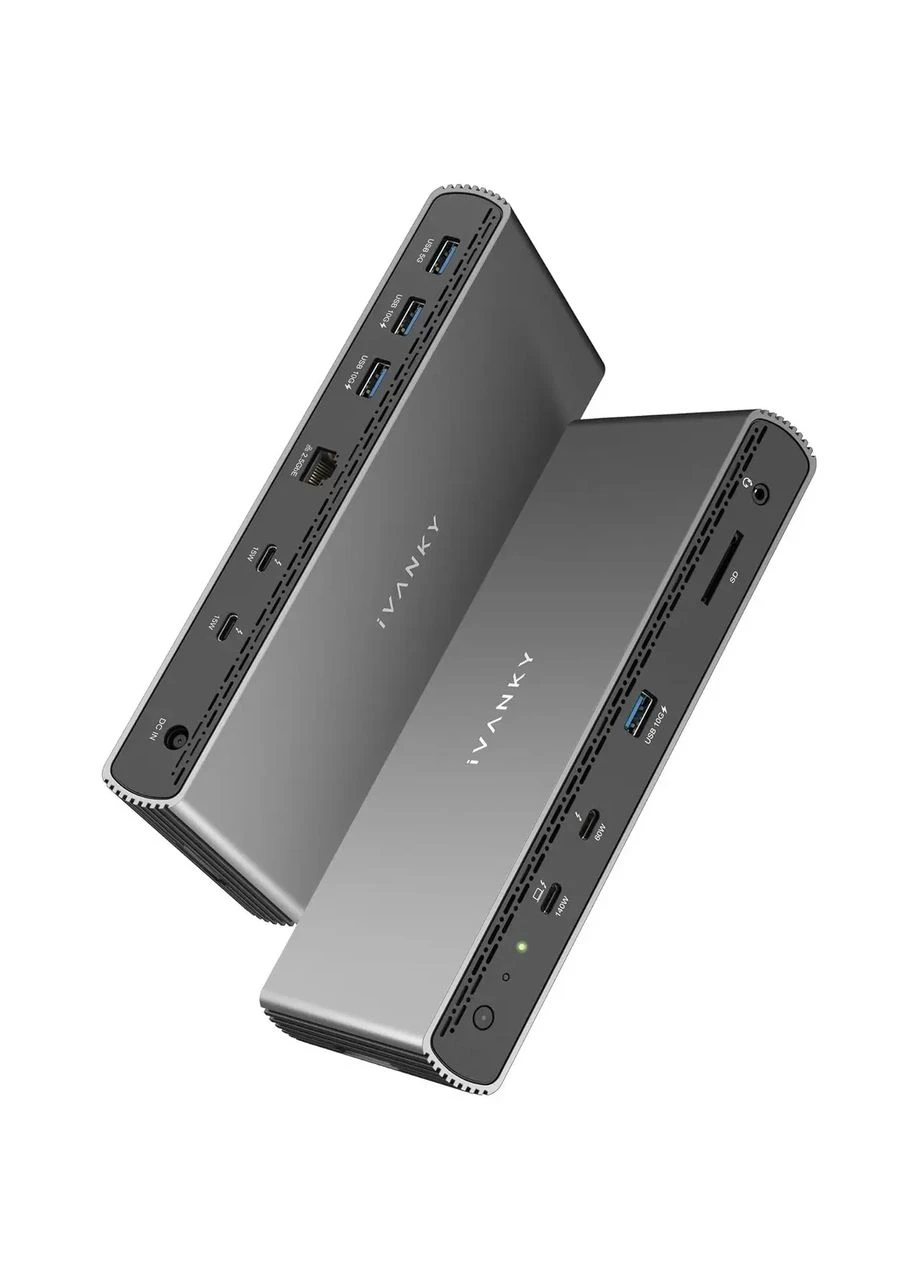 Док-станція FusionDock Pro3, Thunderbolt 5, Dual 6K для MacBook M1–M5, Triple дисплей, 180W, 2.5GbE iVANKY (388579782)