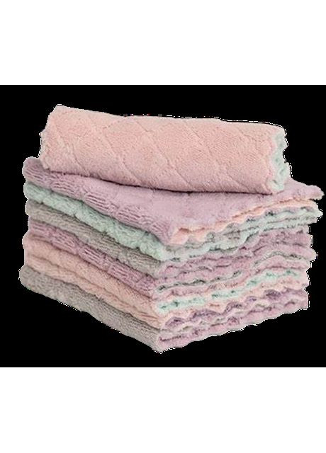 Набір серветок для миття посуду 10 шт без мийних засобів ганчірка для прибирання 24 на 24 см No Brand (315633166)