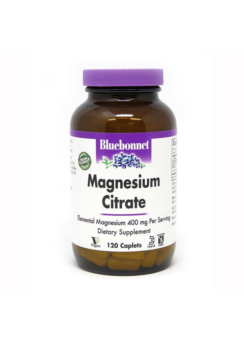Вітаміни та мінерали Magnesium Citrate, 120 капсул Bluebonnet Nutrition (293342116)