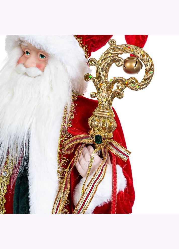 Фигурка Санта с посохом в красном 60х32 см 6011004 Lefard (299387590)