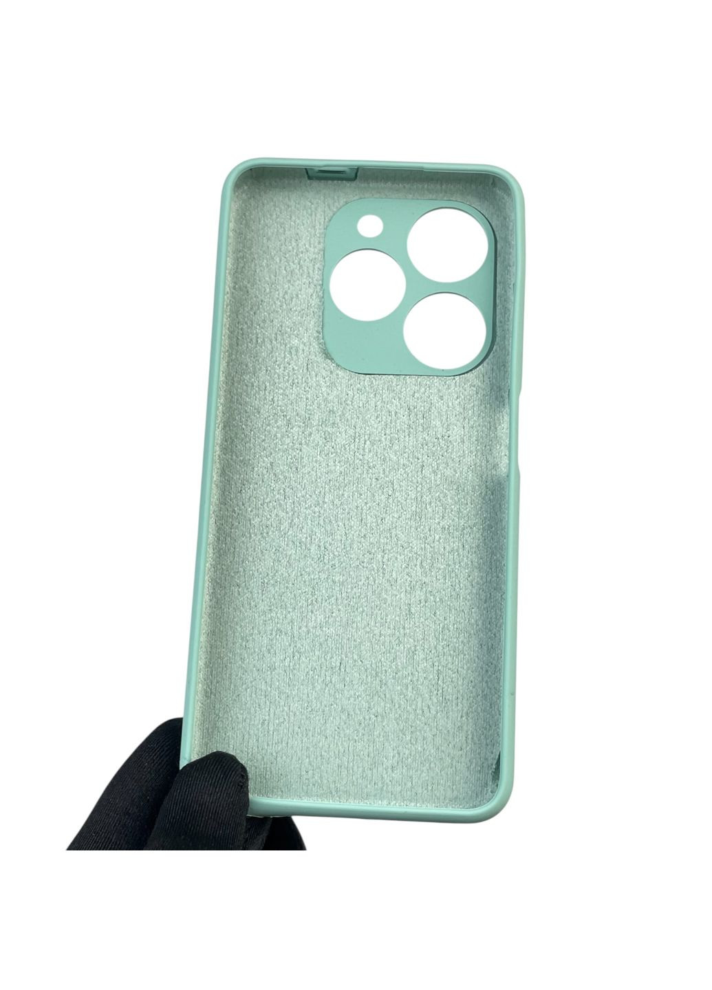 Чохол для Spark 20 (KJ5n) силіконовий з мікрофіброю нековзний на техно спарк 20 бірюзовий Tecno (366390834)