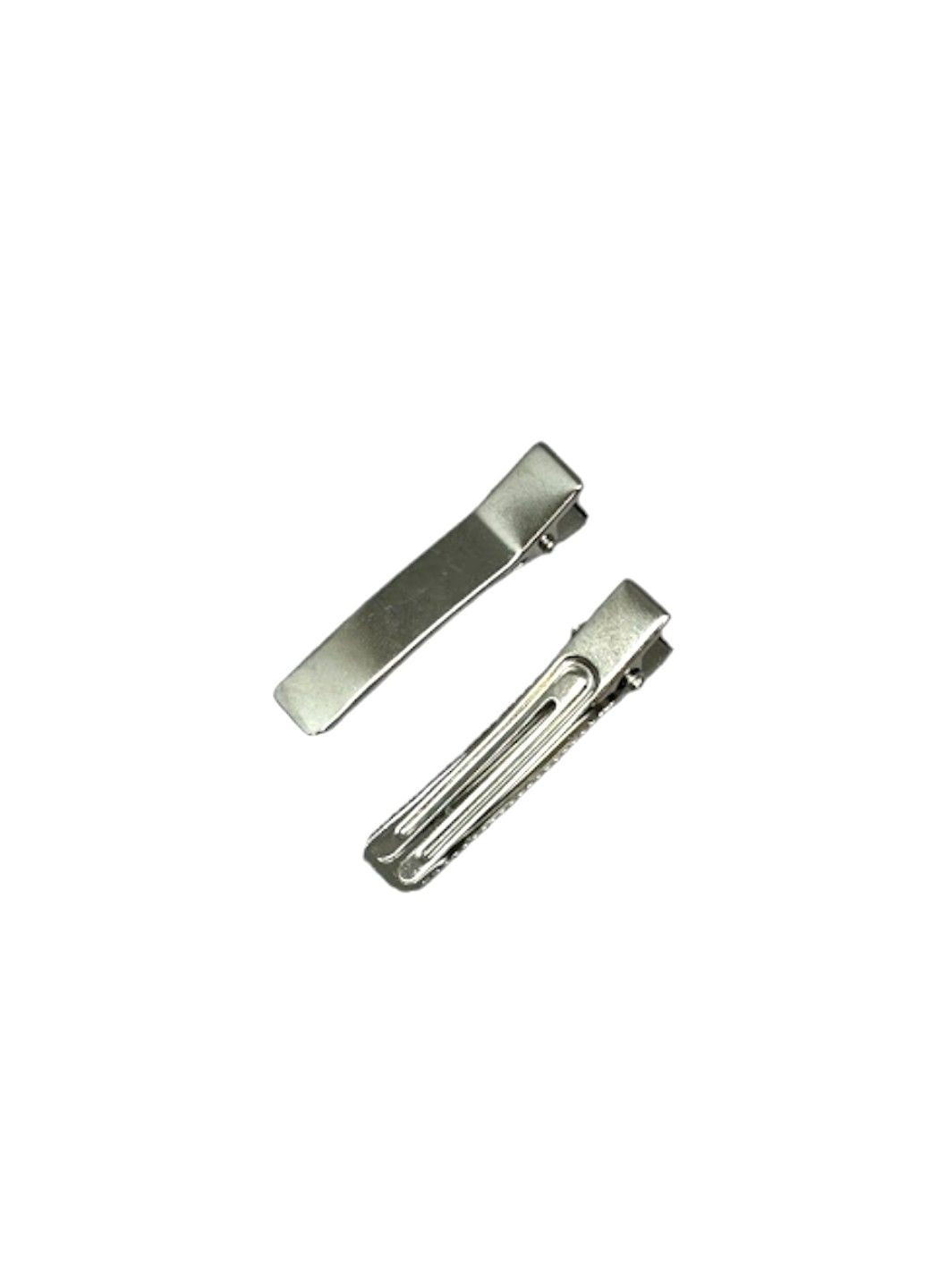 Металева основа (зажим з подвійним вусиком), 6 см, колір сріблястий, шт No Brand (314809946)
