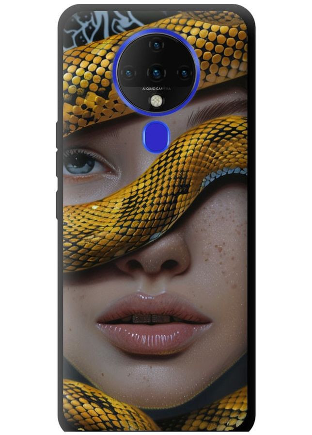 TPU черный чехол 'Объятия змеи' для Endorphone Tecno Spark 6 KE7 (289528605)