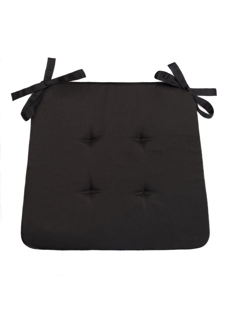 Подушка для стула 32х38х3 черная No Brand (324830947)