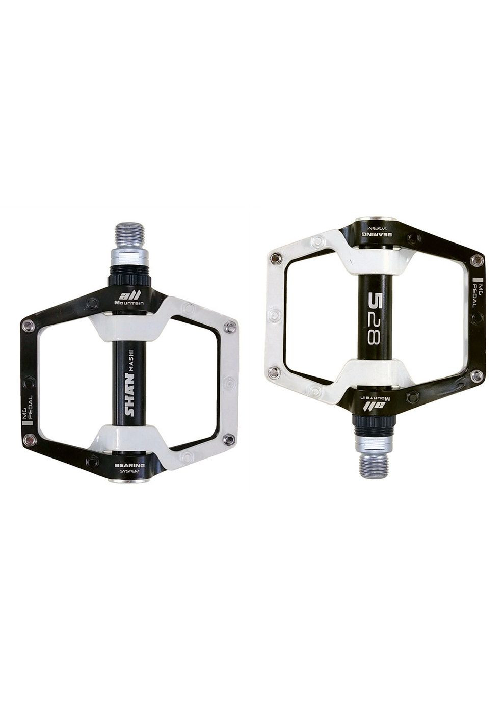 Педалі 528 MTB, чорно-білі Shan (317309229)