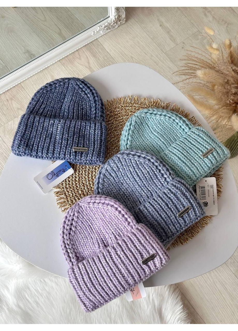 Женская шапка стильная красивая. Мужская шапка с двойным отворотом No Brand (362917710)