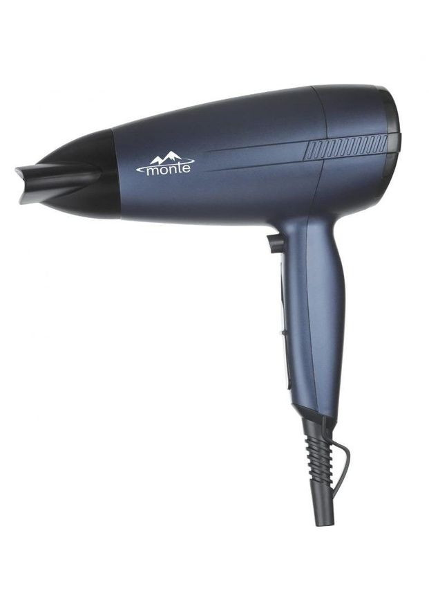 Фен для сушіння волосся BMT-5218 фен 2 швидкості 2 температурні режими Синій 2000 Вт Monte (299711716)
