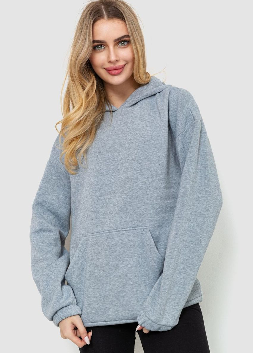 Худи женский трехнитка на флисе, цвет бежевый, Ager (279334144)