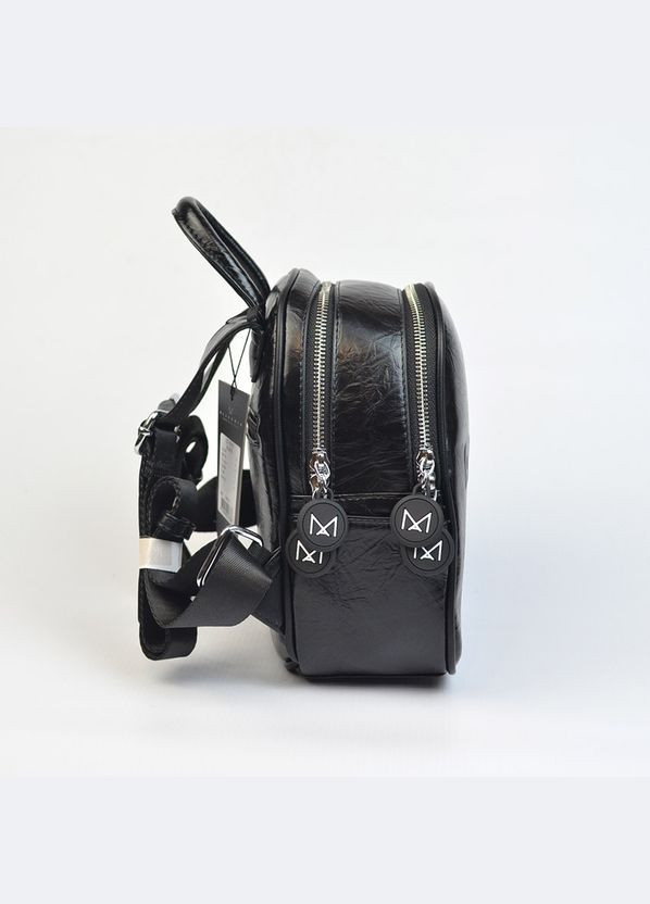Чорний жіночий маленький молодіжний рюкзак на два відділення Alex&Mia (338182424)