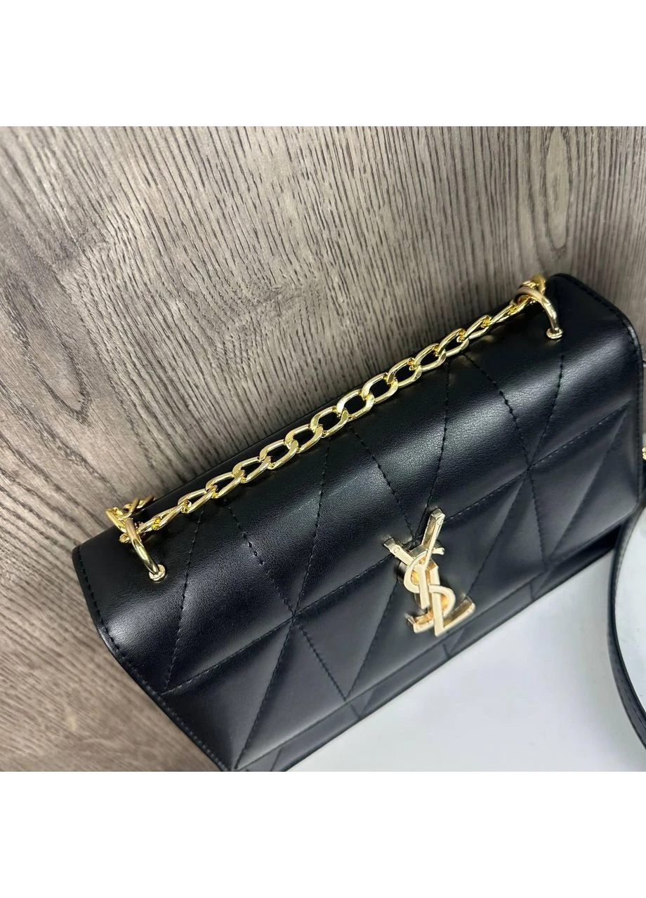 Стильная женская мини сумка клатч на плечо YSL, сумочка с цепочкой с золотом MDR No Brand (385867084)