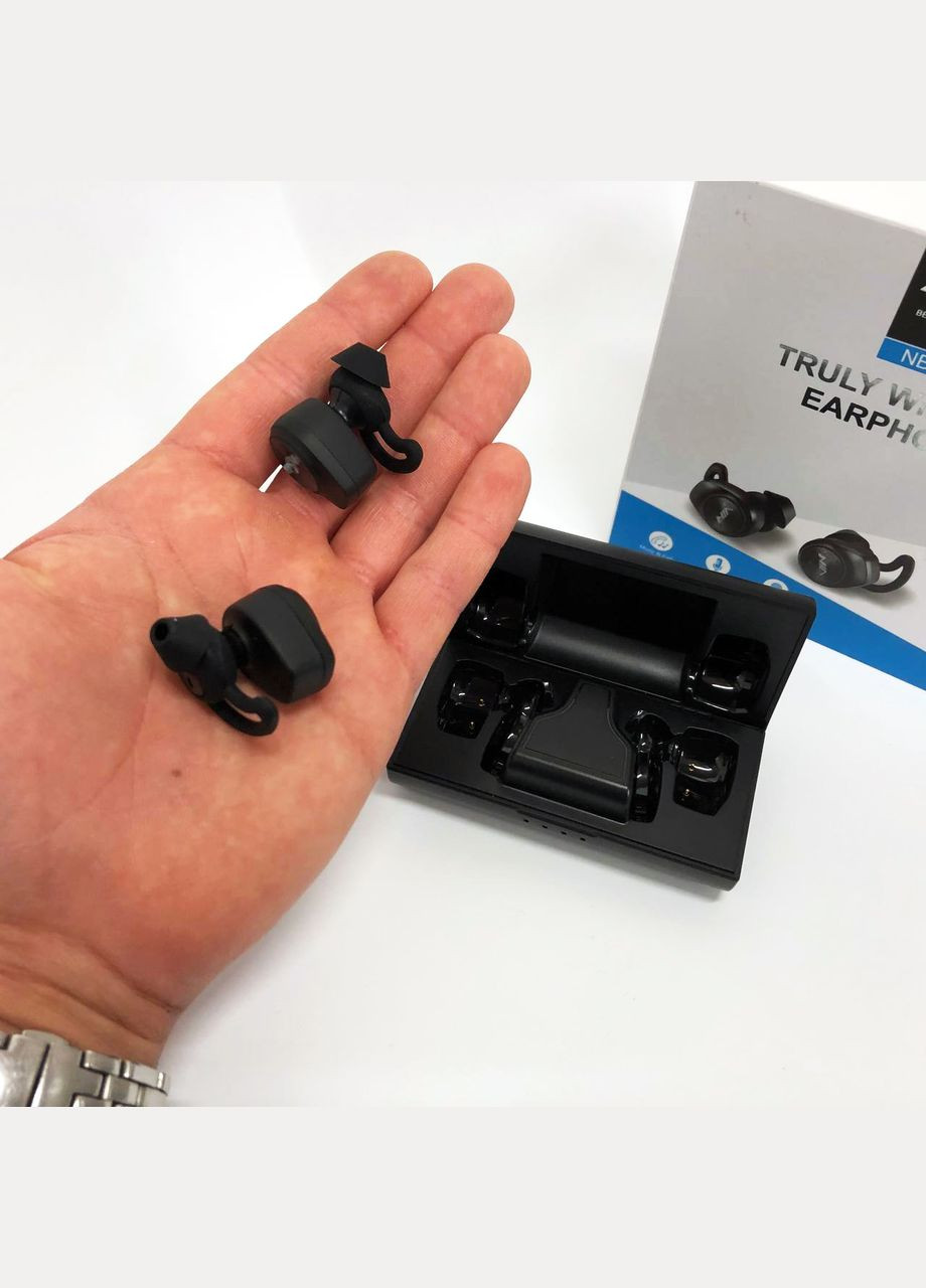 Навушники Bluetooth NB710 з кейсом чорні бездротові, Навушники для тренувань сенсорні бездротові NIA (372908450)