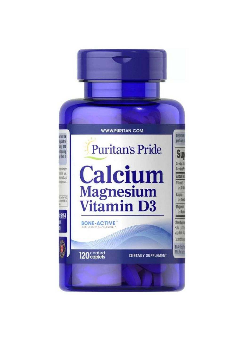 Вітаміни та мінерали Calcium Magnesium Vitamin D3, 120 каплет Puritans Pride (295898424)