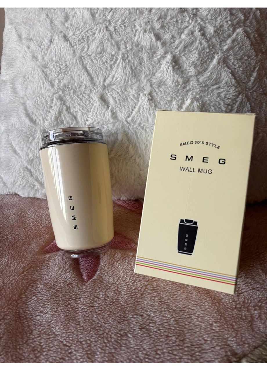 Термокружка 240 мл с двойными стенками кремового цвета SMEG (364503104)