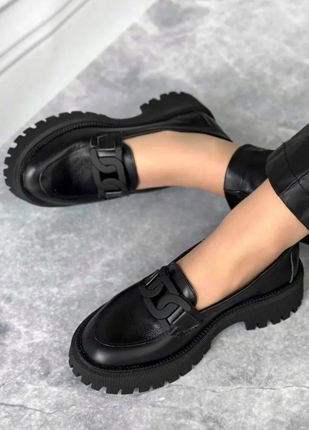 Garti Лоферы женские кожаные лоферы черный з натуральная кожа, украина — демисезон (317565478)