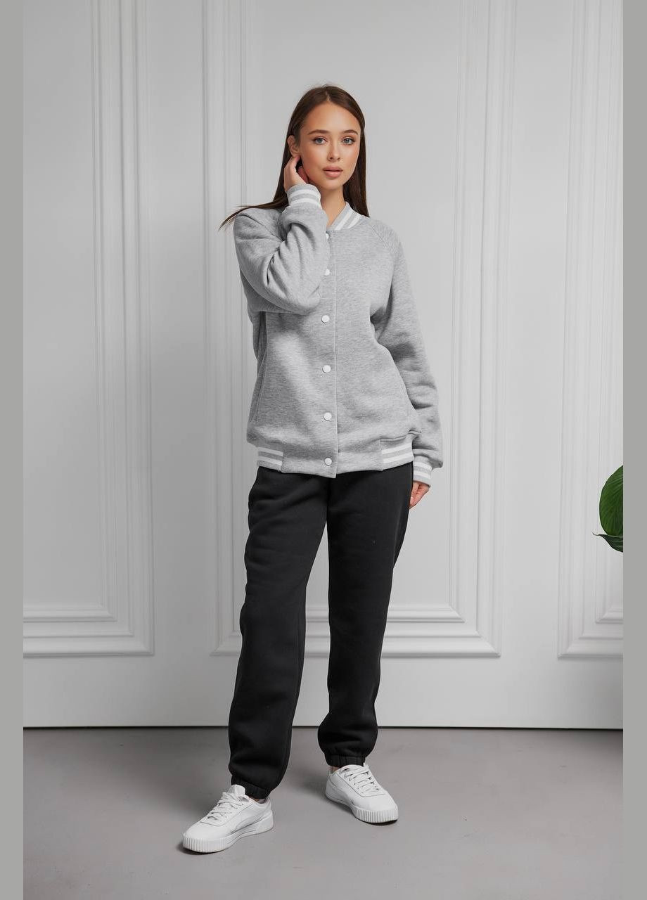 Сірий бомпер жіночий з начосом (м-2хл) м144.4 меланж UMON (316151775)