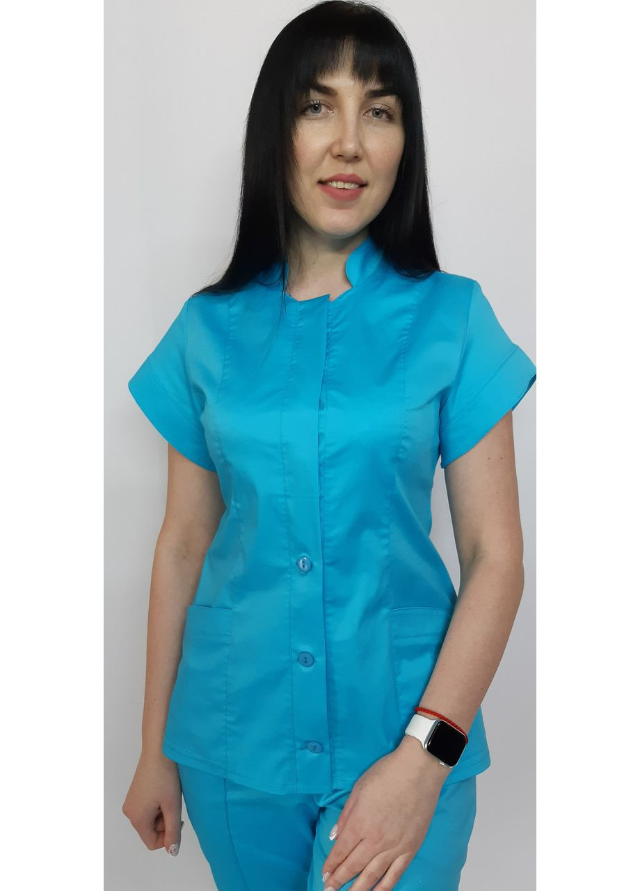 Жіночий медичний костюм Стефанія котон короткий рукав 60, No Brand (361359763)