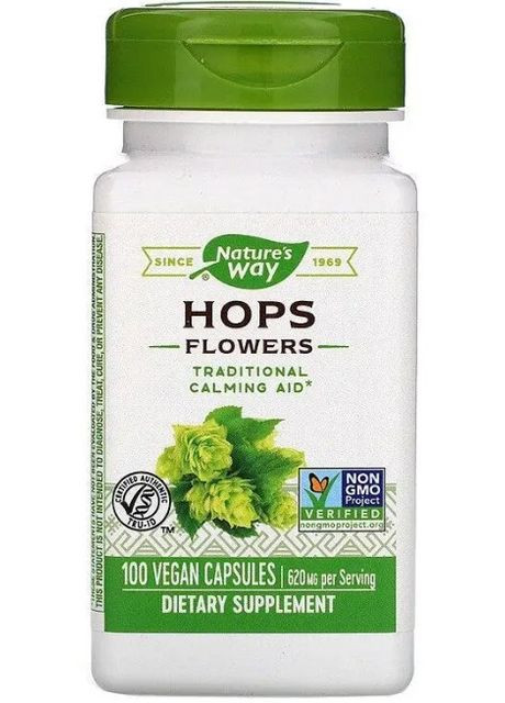 Хмель (цветы) Hops 620 мг 100 кап Nature's Way (357342933)