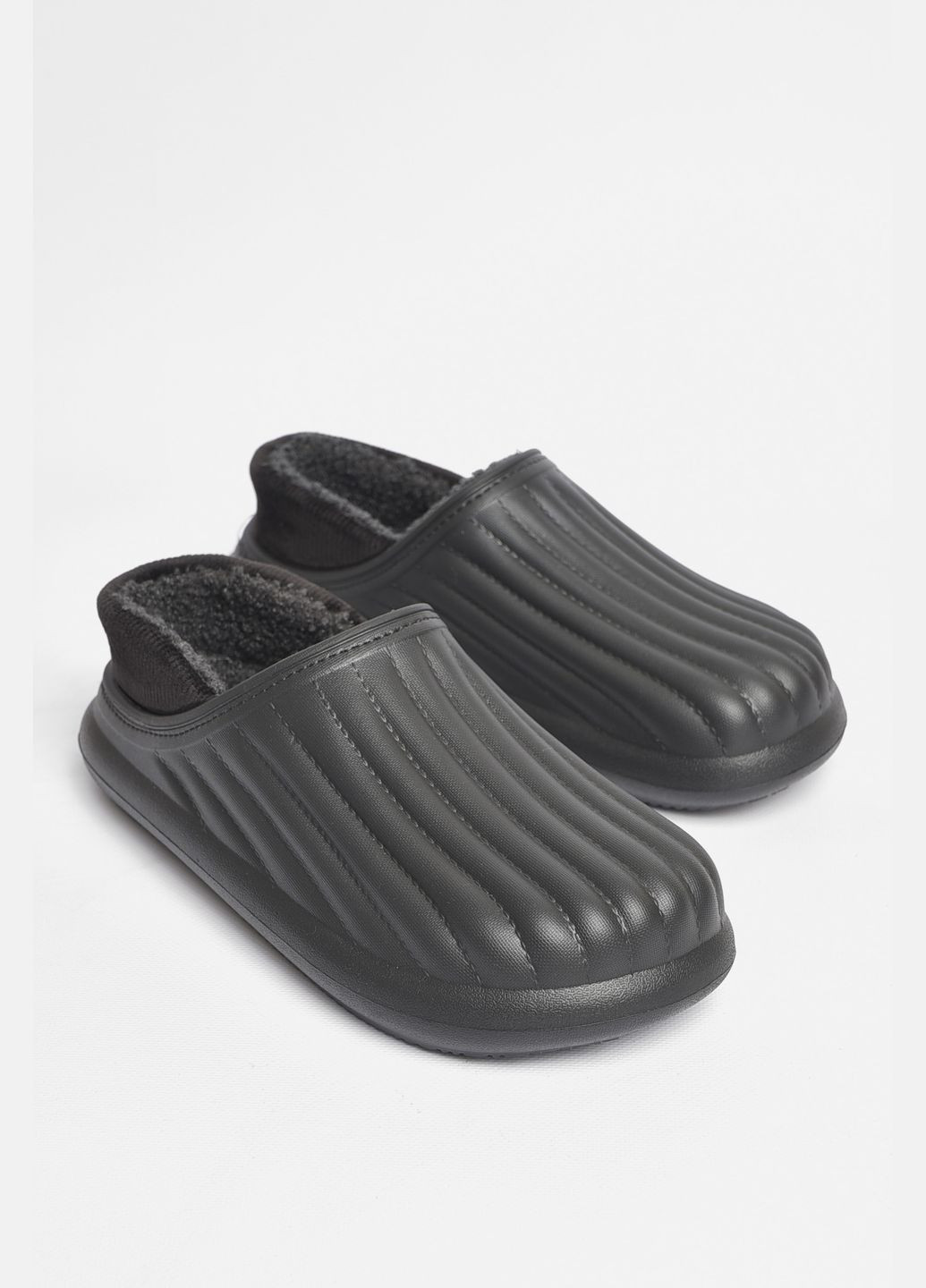 Галоши мужские на меху черного цвета Let's Shop (302660415)