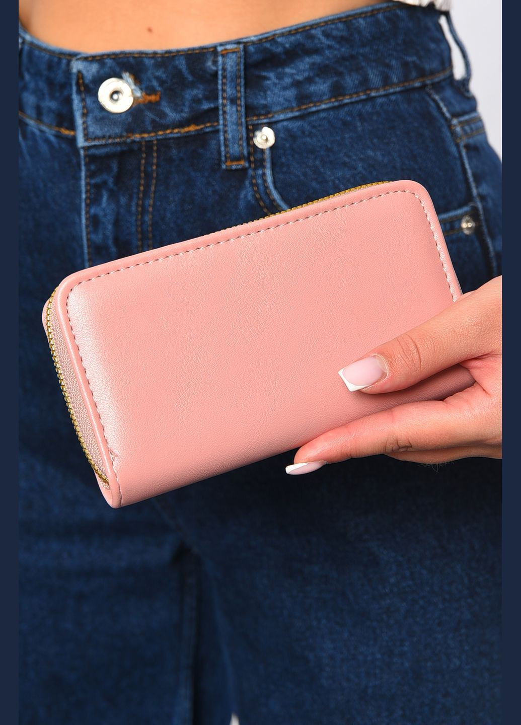 Гаманець жіночий з екошкіри рожевого кольору Let's Shop (299147393)