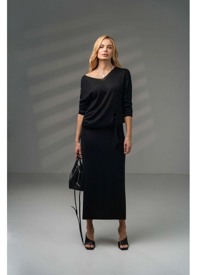 Черная юбка макси 2740 черный Triko Bakh