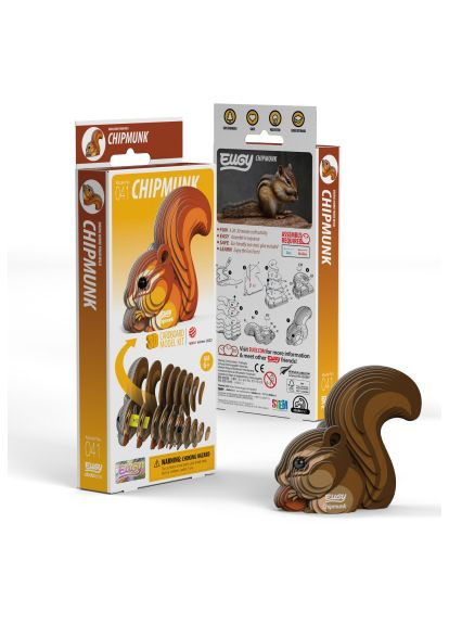 Пазл (XEG-041) Eugy 3D Зоопарк Бурундук (366066915)