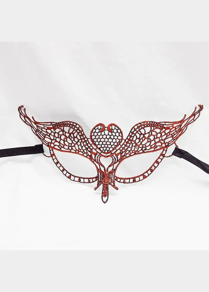 маскарадная венецианская кружевная 21 на 9 см красный Jannet Маска (304778015)