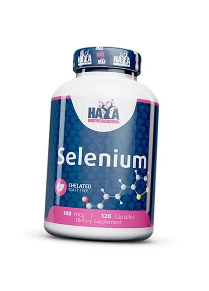 Селен, Бездрожжевий L-Селенометіонін, Selenium 100, Haya 120капс (36405060) Haya Labs (315783116)