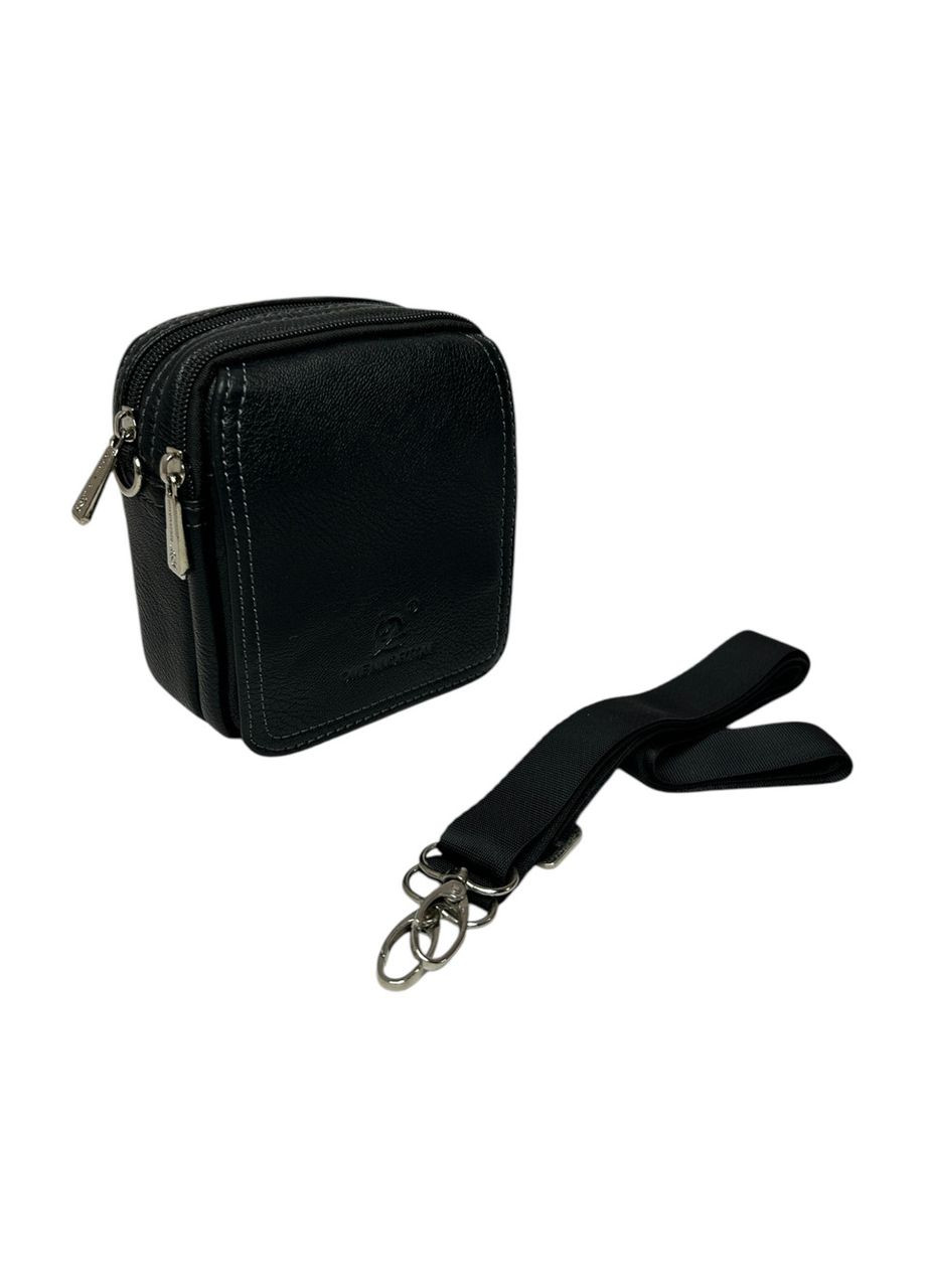 Мужская сумка из эко-кожи Omennorton 608 черная 14х13х7 No Brand (371682727)