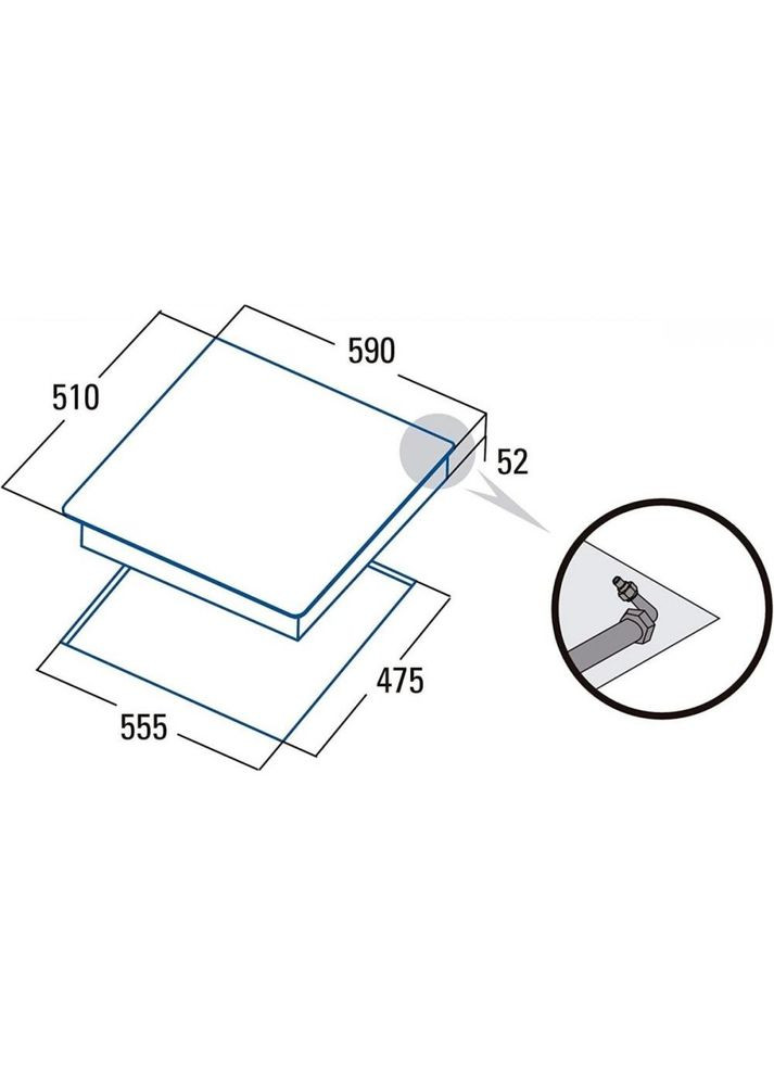 Варильна поверхня газова CHI 6031 BK (08041502) CATA (314974418)