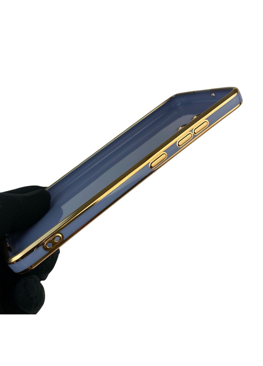 Чохол для Galaxy A32 4G (SM-A325F) з кільцем-підставкою із золотою окантовкою на самсунг а32 синій gs1 Samsung (366229056)