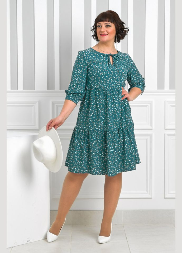 Зеленое платье 14376 Alenka Plus