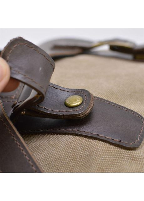 Сумка портфель через плече чоловіча з натуральної шкіри та текстилю середня Коричневий 37895 TARWA (355245415)