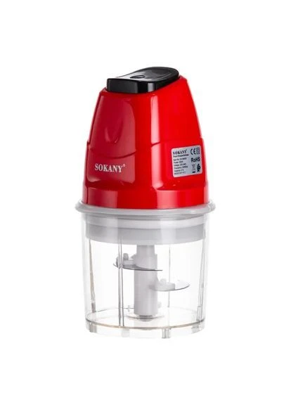 Чопер-подрібнювач Sokany SK-06009R чаша 700мл 250Вт Червоний No Brand (400994159)